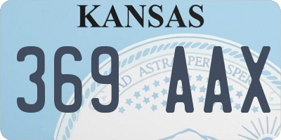 KS license plate 369AAX