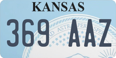 KS license plate 369AAZ