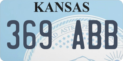 KS license plate 369ABB