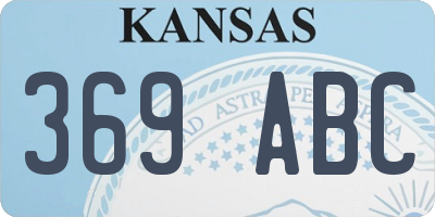 KS license plate 369ABC