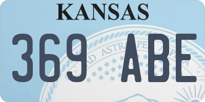 KS license plate 369ABE