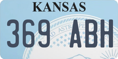 KS license plate 369ABH