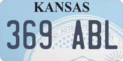 KS license plate 369ABL
