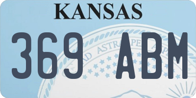 KS license plate 369ABM