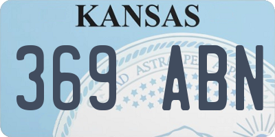 KS license plate 369ABN