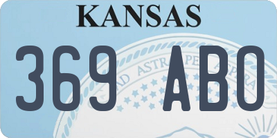 KS license plate 369ABO