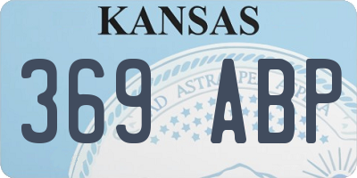 KS license plate 369ABP