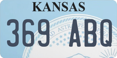 KS license plate 369ABQ