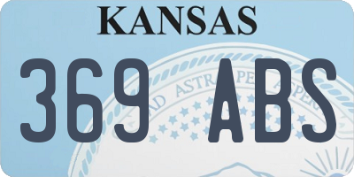 KS license plate 369ABS
