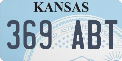 KS license plate 369ABT