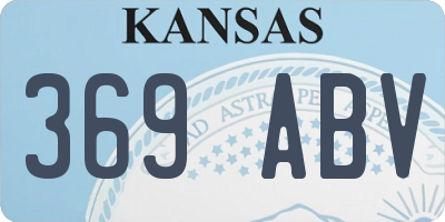 KS license plate 369ABV