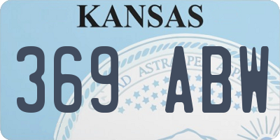 KS license plate 369ABW