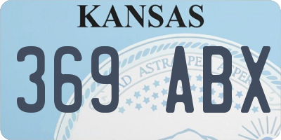 KS license plate 369ABX