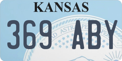 KS license plate 369ABY