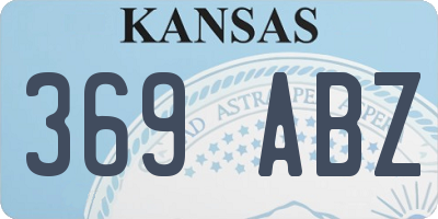 KS license plate 369ABZ