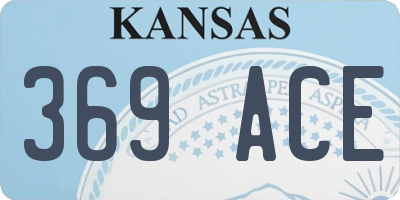KS license plate 369ACE