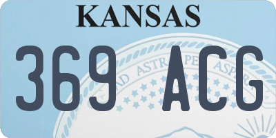 KS license plate 369ACG