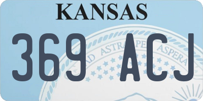 KS license plate 369ACJ