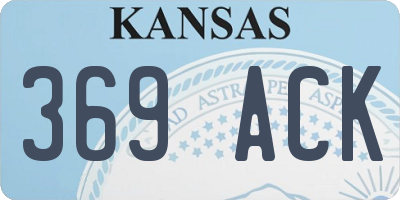 KS license plate 369ACK