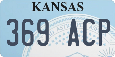 KS license plate 369ACP