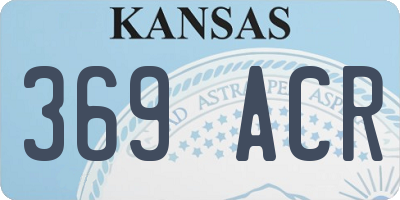 KS license plate 369ACR