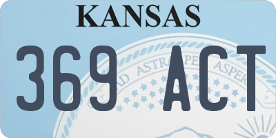 KS license plate 369ACT