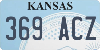 KS license plate 369ACZ