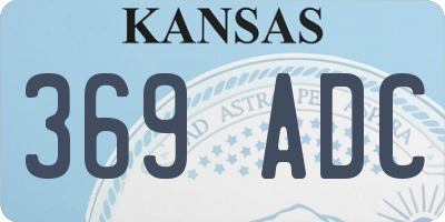 KS license plate 369ADC
