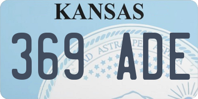 KS license plate 369ADE