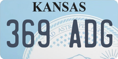 KS license plate 369ADG