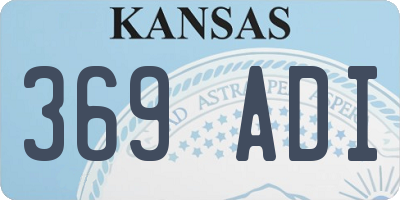 KS license plate 369ADI