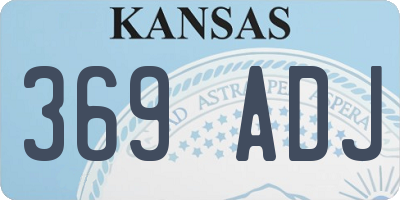KS license plate 369ADJ