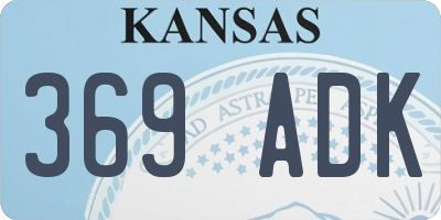 KS license plate 369ADK