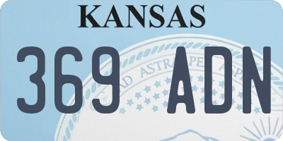 KS license plate 369ADN