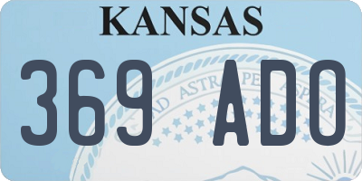 KS license plate 369ADO