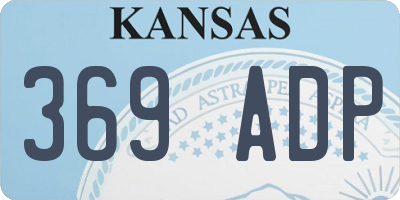 KS license plate 369ADP