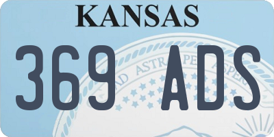 KS license plate 369ADS