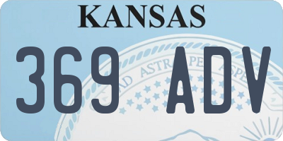 KS license plate 369ADV