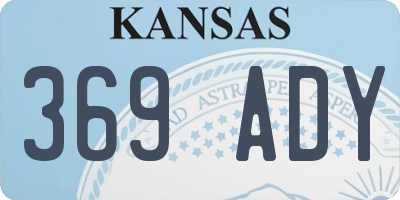 KS license plate 369ADY