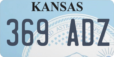 KS license plate 369ADZ