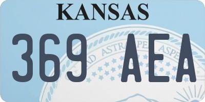 KS license plate 369AEA