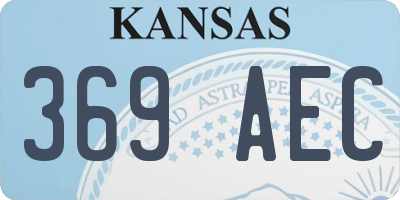 KS license plate 369AEC