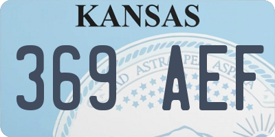 KS license plate 369AEF