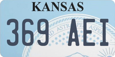 KS license plate 369AEI
