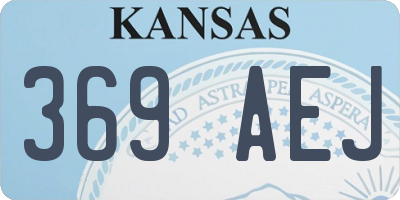 KS license plate 369AEJ