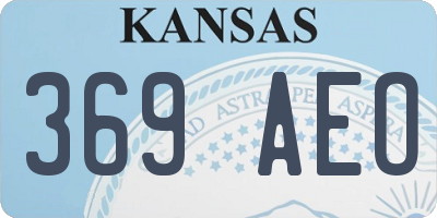 KS license plate 369AEO