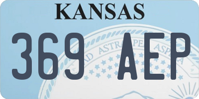 KS license plate 369AEP