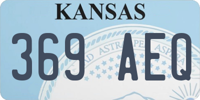 KS license plate 369AEQ