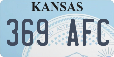 KS license plate 369AFC