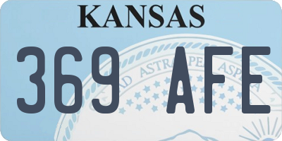 KS license plate 369AFE